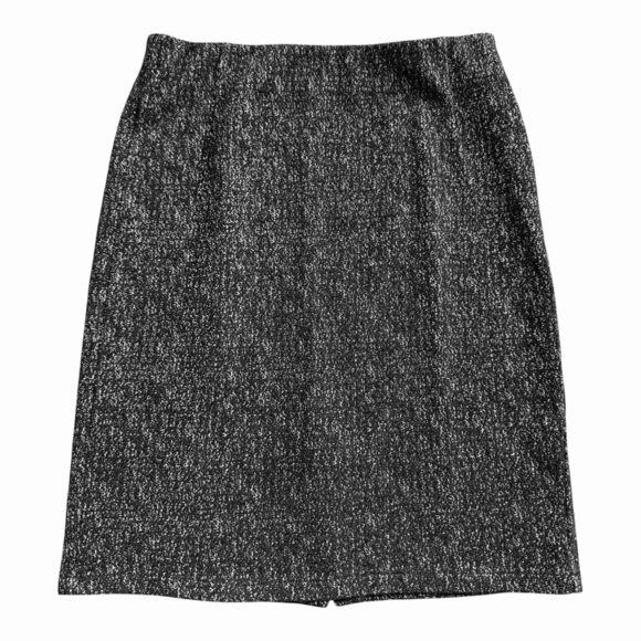 EUC Women's LOFT Pull On Boucle Skirt Size Small Black & White - Picture 1 of 9